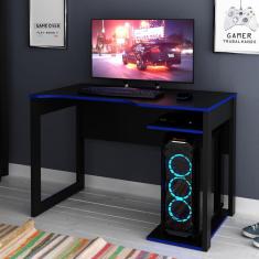 Imagem de Mesa Gamer com 2 Nichos - Preto/Azul