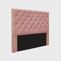 Imagem de Cabeceira Cama Box Solteiro 90 cm Tania Veludo Rosa S04 - D'Rossi