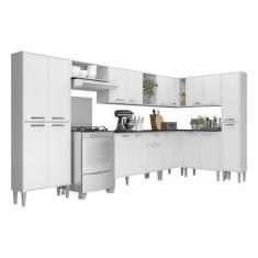 Imagem de Armário De Cozinha Completa Com Tampo 9 Peças Xangai Rock Multimóveis