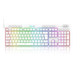 Imagem de Teclado Mecânico Gamer Redragon Horus rgb ABNT2 USB Switch Marrom - Branco