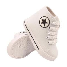 Imagem de Tênis Infantil Estrela Lateral Unissex Menina Menino Branco - LVB BABY