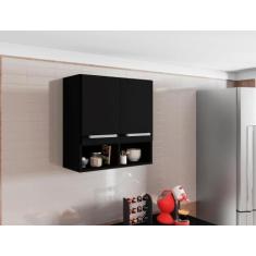 Imagem de Armario De Cozinha Aereo Argelia Preto Bela Casa - Casa Moderna Movela