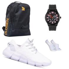 Imagem de Oldsen Kit Tenis Masculino Academia Confortavel Effect mochila relogio meia 38-45