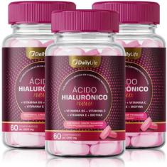Imagem de Kit 3x Suplemento Acido Hialuronico + Vitaminas C E e Biotina  60 Comp
