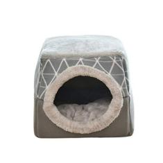 Imagem de Almofadas de cama macias e confortáveis- Space Capsule Pet Bed Cat Bed Soft Puppy House Ninho dobrável Creative meio- fechado Four Seasons Cat Sleeping Bed (, tamanho L)
