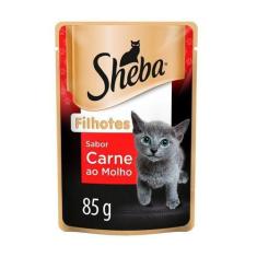 Imagem de Ração Úmida Sheba Sachê Para Gatos Filhotes Sabor Carne 85G