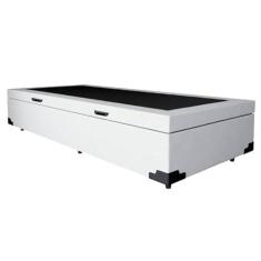 Imagem de Cama Box Baú Solteiro Blindado Sintético Branco