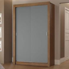 Imagem de Guarda-roupa Solteiro 2 Portas de Correr 2 Gavetas Rustic/cinza Vivare Madesa