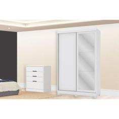 Imagem de Guarda Roupa 2 Peças (1GuardaRoupa+1Cômoda) QC111 Branco (QC12) - Kapp