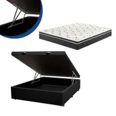 Imagem de Cama Box Baú Casal Colchão Mola Bonnel + Box 59X138x188 - Sp Móveis