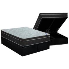 Imagem de Conjunto Box Baú King: Colchão Molas Ortobom Nanolastic Light + Base CRC Courano Black (186x198)