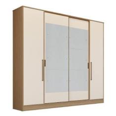 Imagem de Guarda roupa herval ph 1733 - cor cedro + off white - com espelho