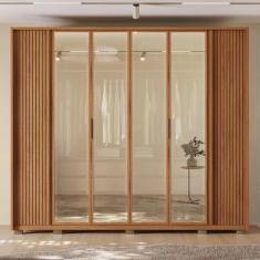 Imagem de Guarda Roupa Casal Com Vidro Reflecta 6 Portas 6 Gavetas Suburban Gold
