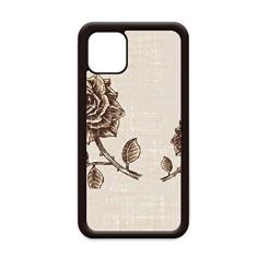 Imagem de Capa para iPhone 11 Pro Max com flor marrom rosa antigo para Apple Mobile Case Shell