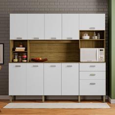 Imagem de Cozinha Compacta 10 Portas 2 Gavetas Intense Kits Paraná - Freijó/Supremo