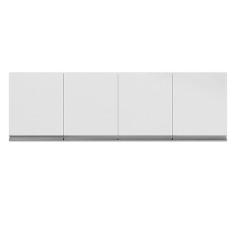 Imagem de Armário Aéreo Para Cozinha Andréia 4 Portas Branco Brilho - Ajl - Ajl
