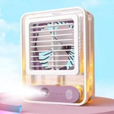 Imagem de Ventilador Portátil Com Umidificador Reservatório P Água E Led Mini -