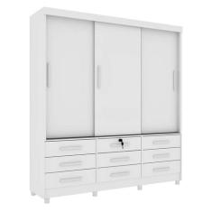 Imagem de Guarda-Roupa Casal Chicago II 3 PT 9 GV Neve - Tcil