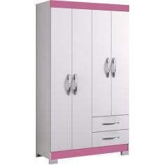 Imagem de Guarda-Roupa 4 Portas Malto Rosa - MoveisAqui - Notável