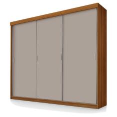 Imagem de Guarda Roupa Casal Ímola 3 Portas de Correr Carvalho New Mani - Luapa