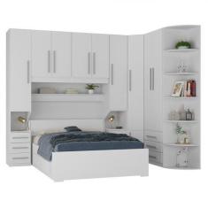 Imagem de Guarda-Roupa de Canto com espaço para Box Queen 1219SQ Branco - Móveis