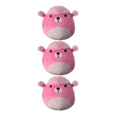 Imagem de Kit 3x Brinquedos Pelúcia Poodle Rosa - Ty Rara