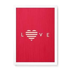 Imagem de Arte Maníacos Quadro Decorativo em Madeira Love Flat  - 23x16,25cm (Moldura caixa em laca )