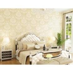 Imagem de Papel de Parede - Lindo desenho Bege com detalhes em Creme - Rolo com 10m x 53cm - LMS-PPD-330407