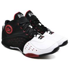 Imagem de Tenis De Basquete Run Way Branco, Preto E Vermelho