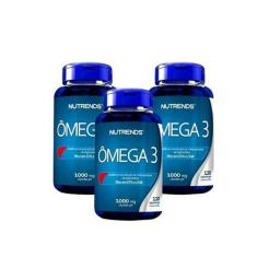 Imagem de Ômega 3 1000Mg Óleo De Peixe 120 Capsulas Nutrends - Kit 03 Unidades