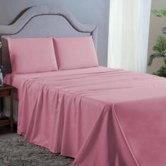 Imagem de Jogo De Cama Super King Com Fronha 400 Fios 04 Peças Hotel Pousada Faz