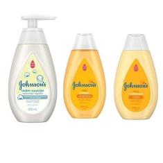 Imagem de Kit Johnsons Recem Nascido (sabonete Liquido, Shampoo, Condicionador c/ 200ml)