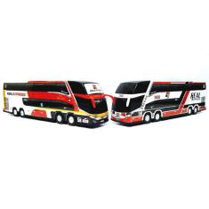 Imagem de Kit 2 Miniatura Ônibus Real Exxpresso Coleções 30Cm