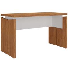 Imagem de Mesa Para Escritório Home Office 145cm Unik A02 Freijó Branco - Lyam Decor