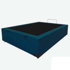 Imagem de Base Box Bau Queen Suede Azul - Top Premium Base Box