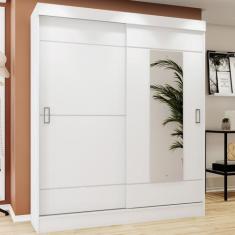 Imagem de Guarda-Roupa Solteiro Pablo 2 Portas 2 Gavetas Branco/Rosa Chá - Bci M