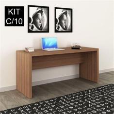 Imagem de Kit 10 Escrivaninhas 163cm Me4109 Amendoa