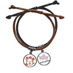 Imagem de DIYthinker Pulseira de couro com corrente de mão de cerejeira Lucky Fortune Cat Japão