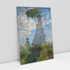 Imagem de Quadro Claude Monet Mulher Com Sombrinha Em Tecido Canvas - Bimper