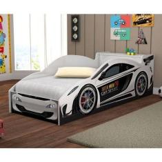 Imagem de Cama Infantil Carro de Corrida Branco Vitamov