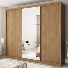 Imagem de Guarda-Roupa Casal 3 Portas 6 Gavetas Carvalho - Minastex