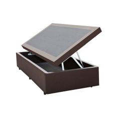 Imagem de Cama Box Com Baú Solteiro 39x88x188 Sintético Marrom