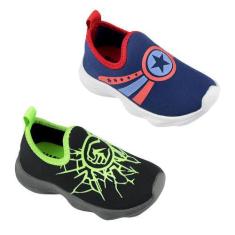Imagem de Kit Tênis Infantil Masculino Calce Fácil Magicc Kids Tn-001 Tn-002