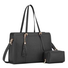 Imagem de Bolsa feminina para laptop de 15,6 cm, bolsa de trabalho de couro PU para mulheres, bolsa grande para computador com bolsa