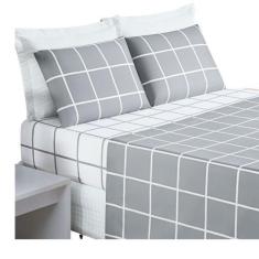 Imagem de Jogo Lençol Casal 4 Peças 200 Fios Micropercal Austin - Bia Enxovais