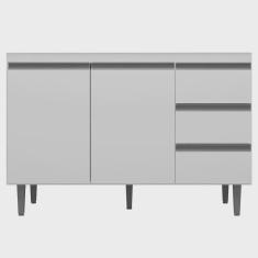 Imagem de Balcão Gabinete de Pia sem Tampo 100cm 2 Portas 3 Gavetas Andréia - ajl Móveis