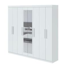 Imagem de Guarda-Roupa Casal com Espelho Andara 8 PT 4 GV Branco