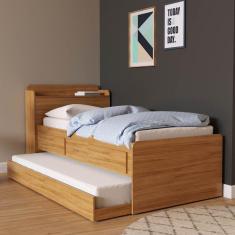 Imagem de Bicama Solteiro Baú E Gavetas