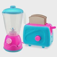 Imagem de Kit Mini Brinquedo Cozinha Microondas E Torradeira