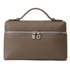 Imagem de Bolsa tiracolo Rejolly L19, alça superior, couro, cinza, feminina